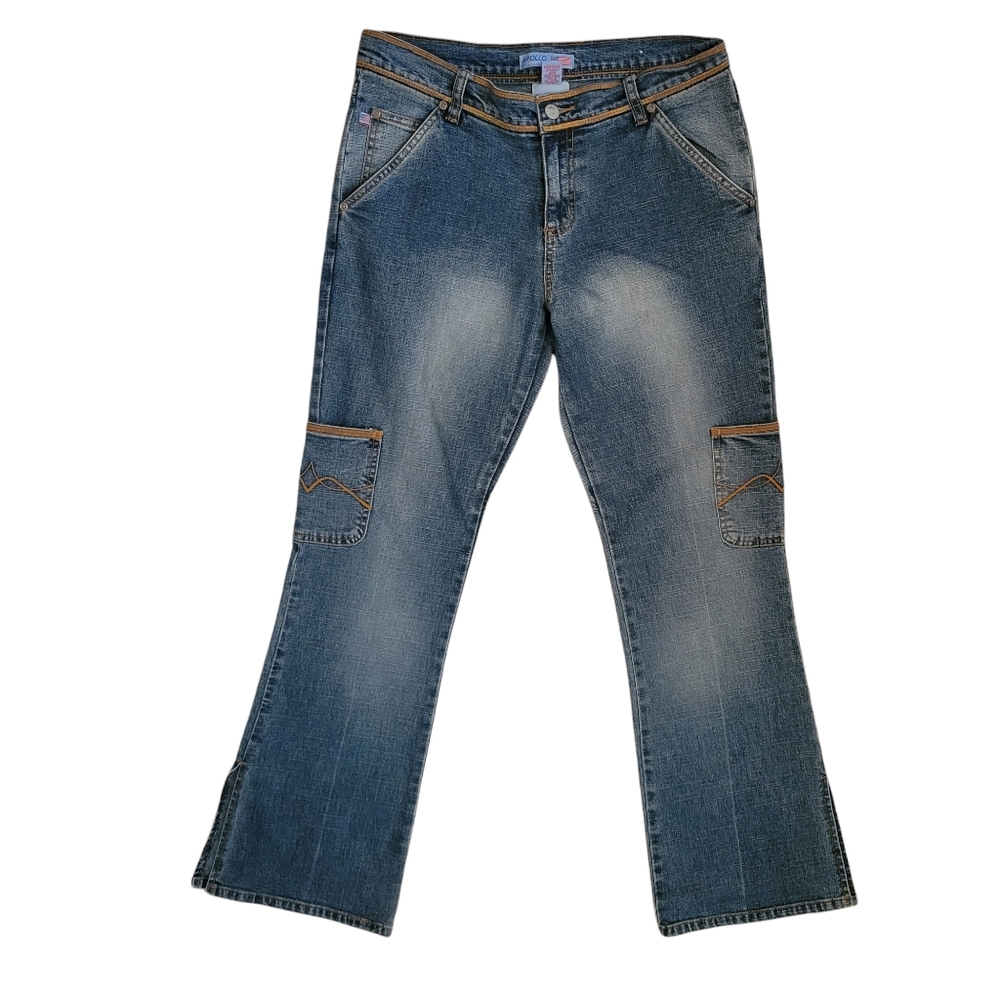 Vintage Apollo Bootcut Denim Jeans Womens Stretch Pockets Contoured Blue Sz 9/10
